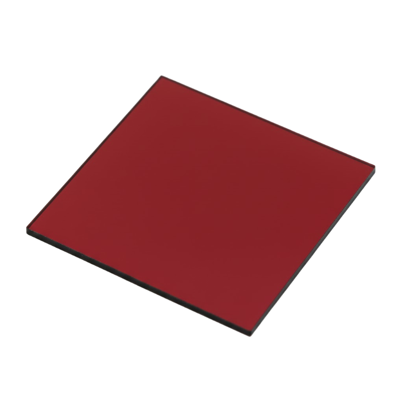 Red square tile on a white background
