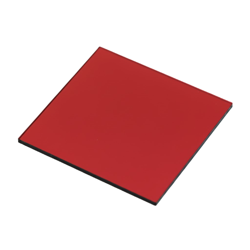 Red square tile on a white background