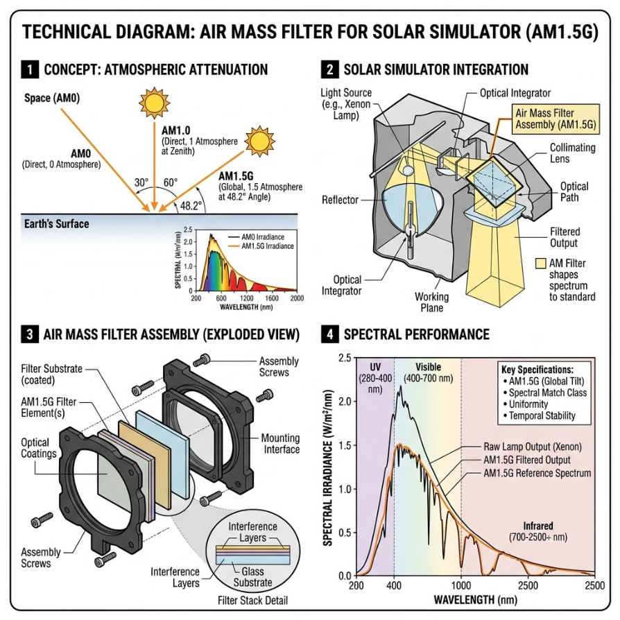 Air Mass Filter for Solar Simulator