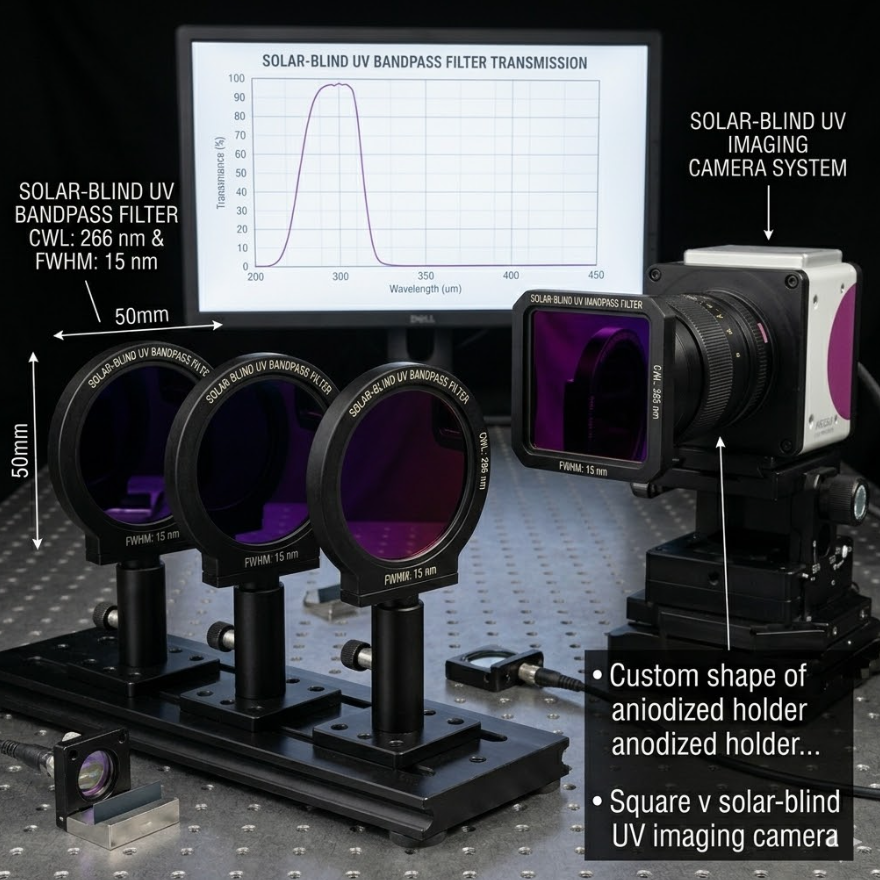 Bandpass Filters for Solar-Blind Ultraviolet (UV) Imaging
