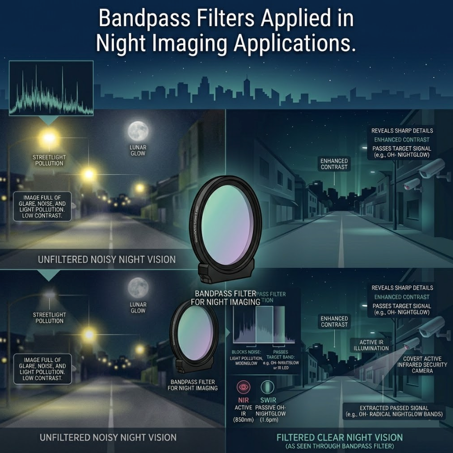 Bandpass Filters for Night Imaging Applications