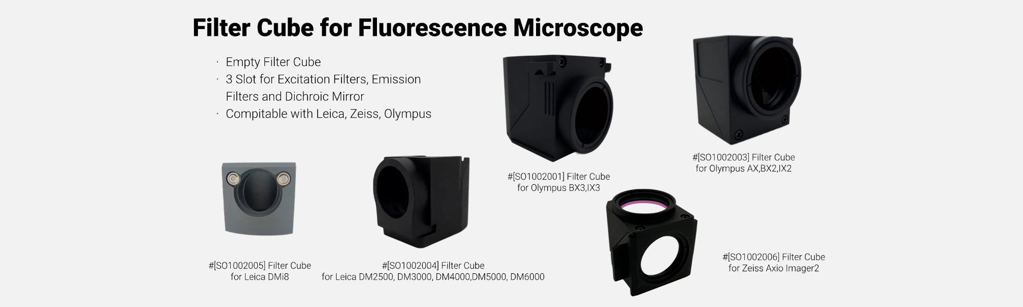 Filter Cubes (Filters not installed)