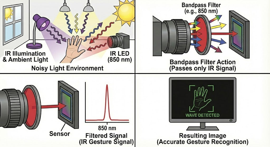 Bandpass Filters for Gesture Recognition