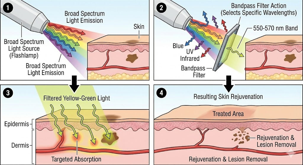 Bandpass filters for Laser Skin Rejuvenation Machine