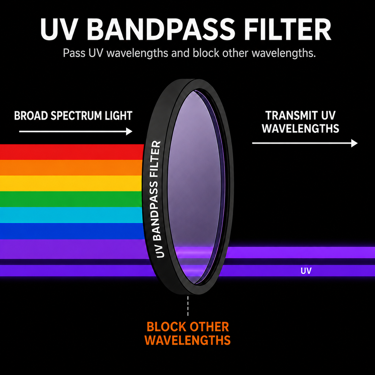 UV Bandpass Filter (193nm - 400nm)