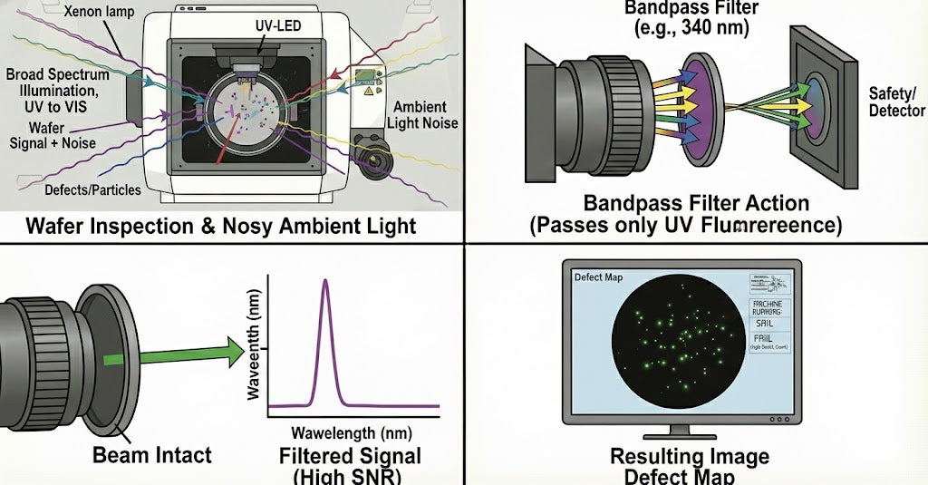 Bandpass Filters for Wafer Inspection