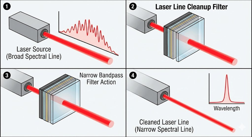 Laser Line Bandpass Filter