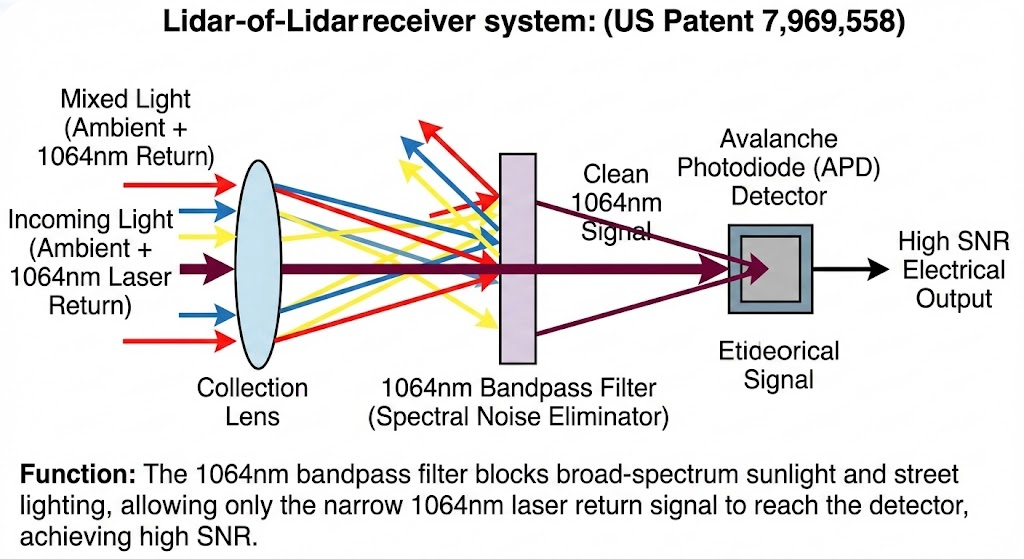 US Patent 7,969,558 - Lidar system for detection of objects