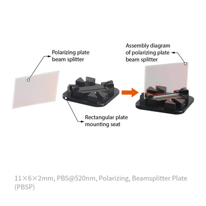 11×6×2mm , PBS@520nm , Polarizing , Beamsplitter Plate (PBSP)