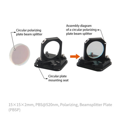 15×15×2mm , PBS@520nm , Polarizing , Beamsplitter Plate (PBSP)