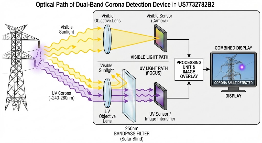 US7732782B2 - Corona detection device