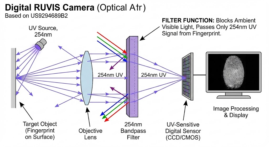 US9294689B2 - Digital RUVIS Reflective Ultra Violet Imaging System Camera