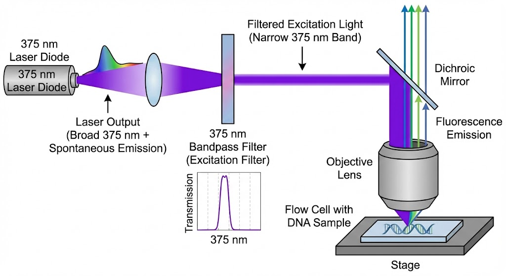US11053540B1 - High performance fluorescence imaging module for genomic testing assay