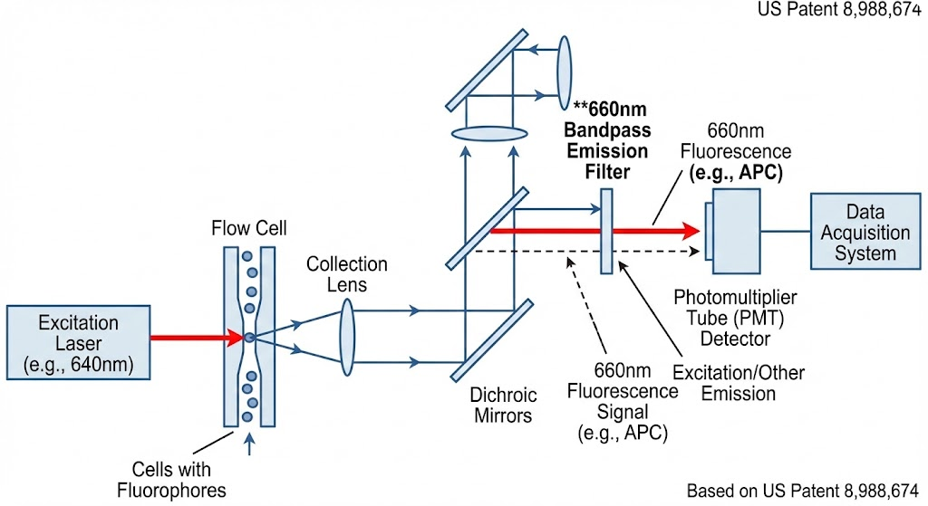 US Patent 8,988,674 - Flow cytometer with spectral resolution