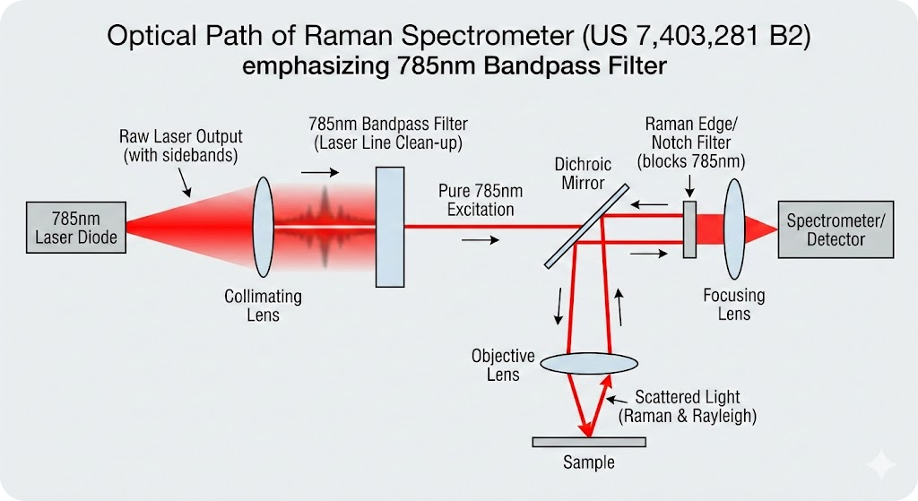 US 7,403,281 B2 - Raman Spectrometer