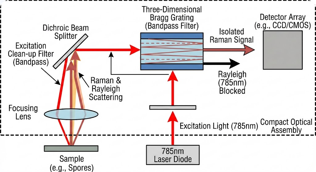 US 7,982,869 B2 - Compact, low cost Raman monitor for single substances