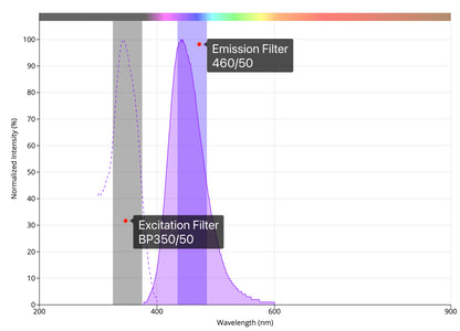 #[SO3140001] DAPI 필터 세트 - 예:BP350/50nm, 예:BP460/50nm