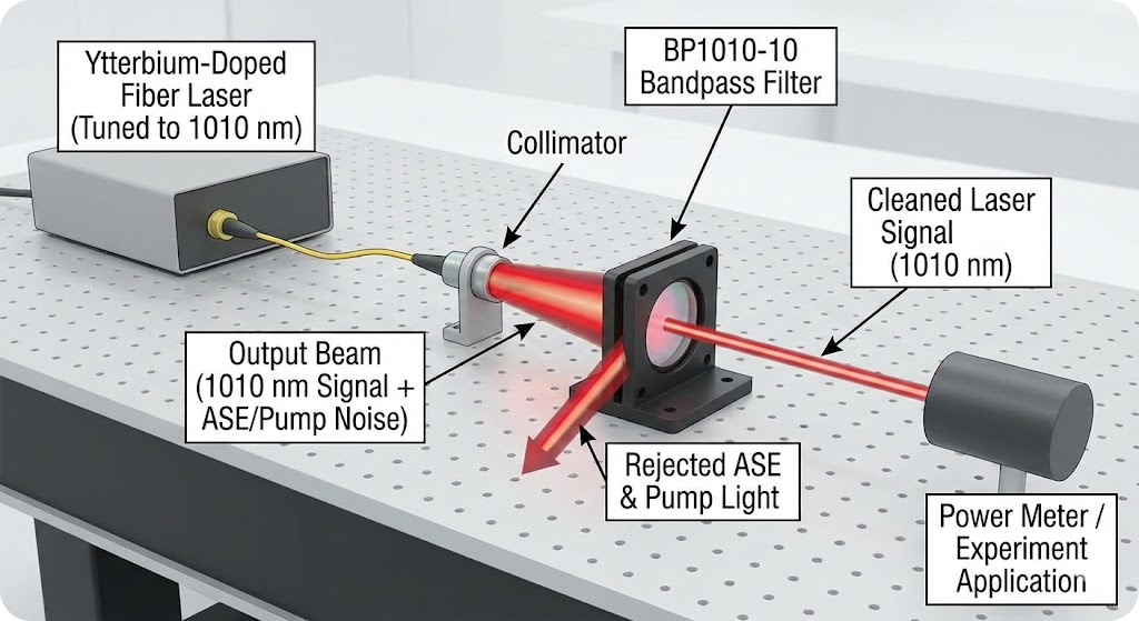 BP1010-10 Bandpass Filter - Ytterbium (Yb) Laser Line Cleanup