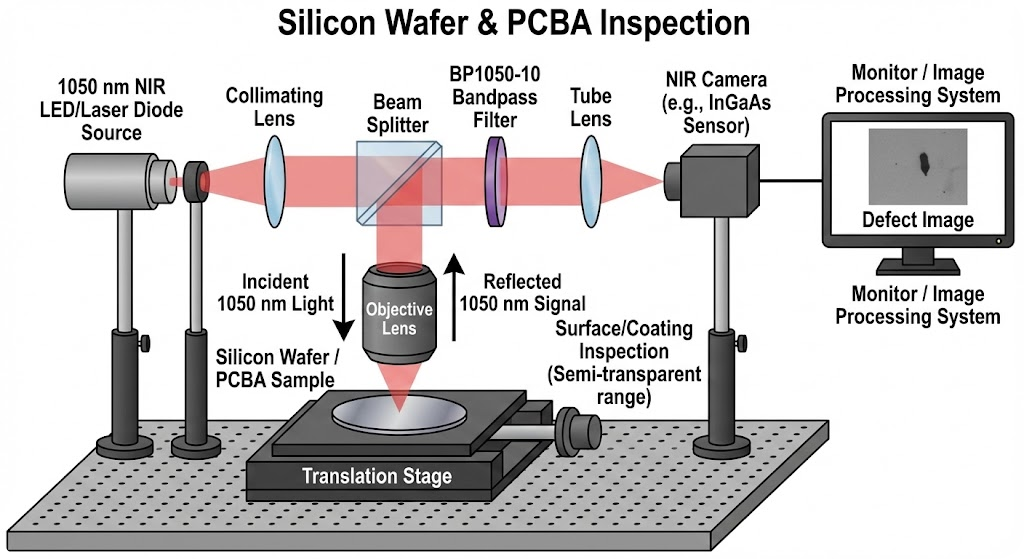 BP1050-10 Bandpass Filter - Silicon Wafer & PCBA Inspection