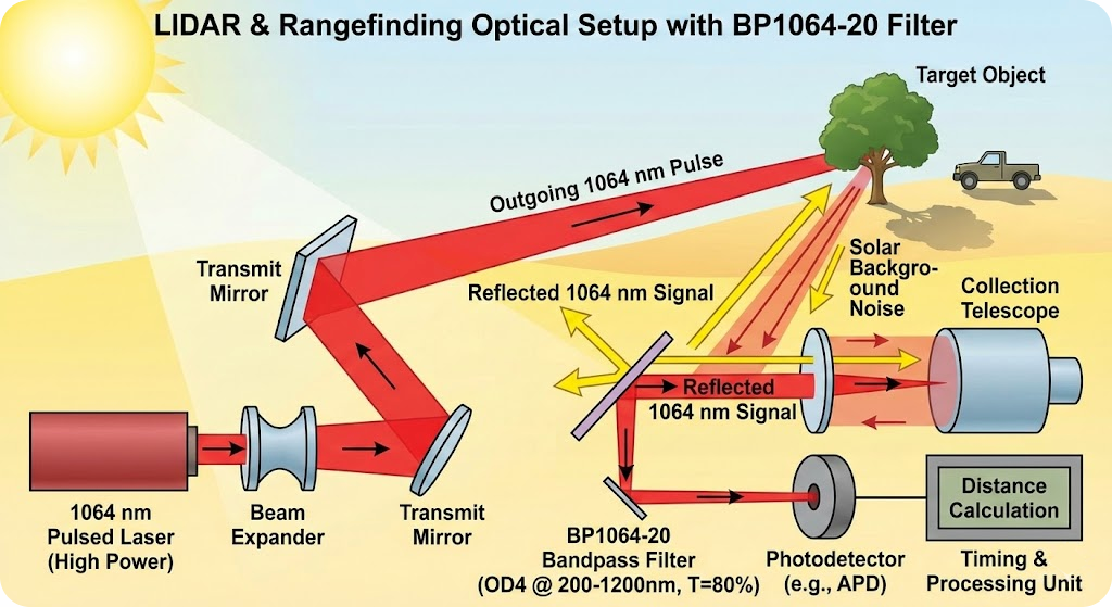 BP1064-20 Bandpass Filter - LIDAR & Rangefinding