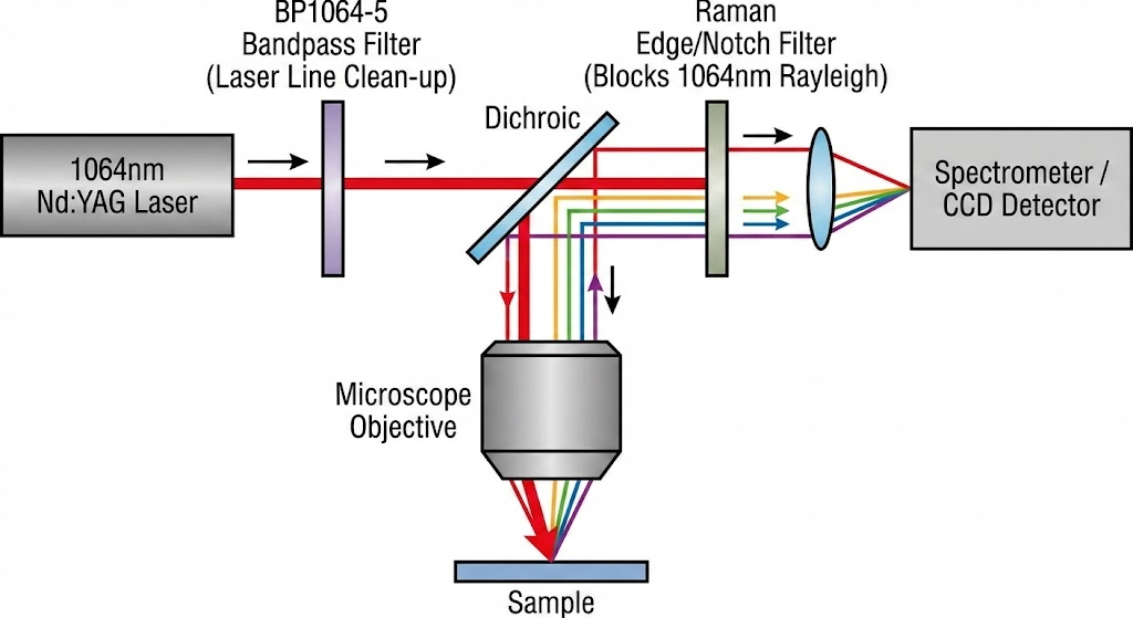 BP1064-5 Bandpass Filter - Raman Spectroscopy