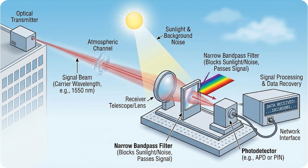 BP1535-30 Bandpass Filter - Free-Space Optical Communications