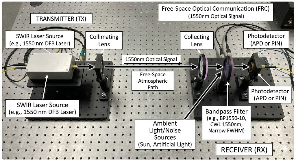 BP1535-6 Bandpass Filter - Free-Space Optical Communications