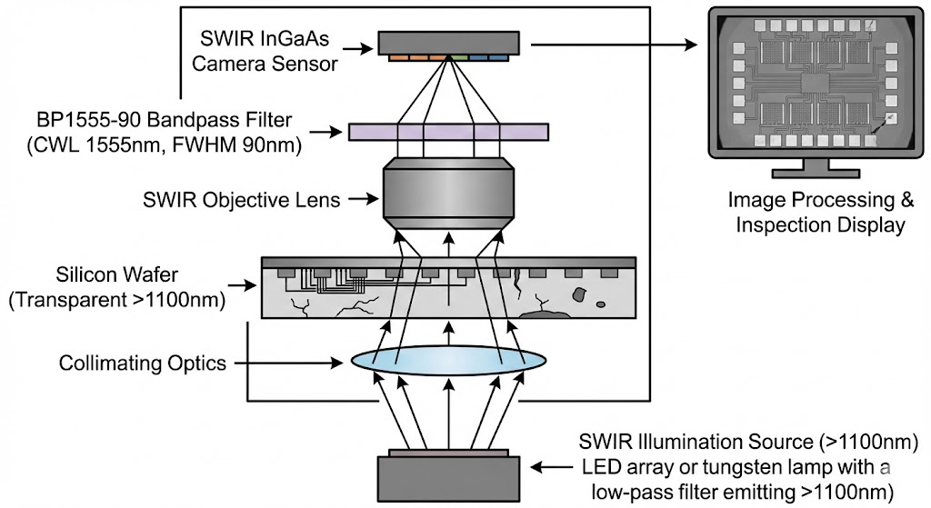 BP1555-90 Bandpass Filter - Semiconductor Inspection