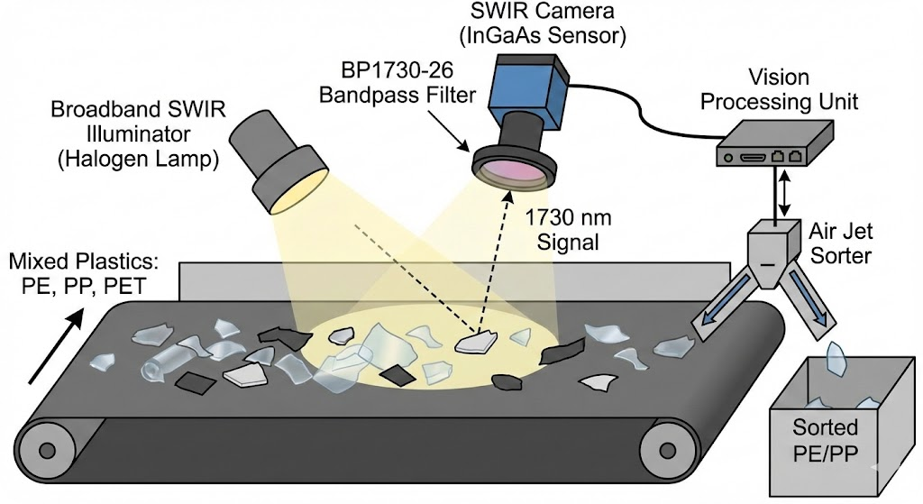 BP1730-26 Bandpass Filter - Plastic Sorting & Recycling