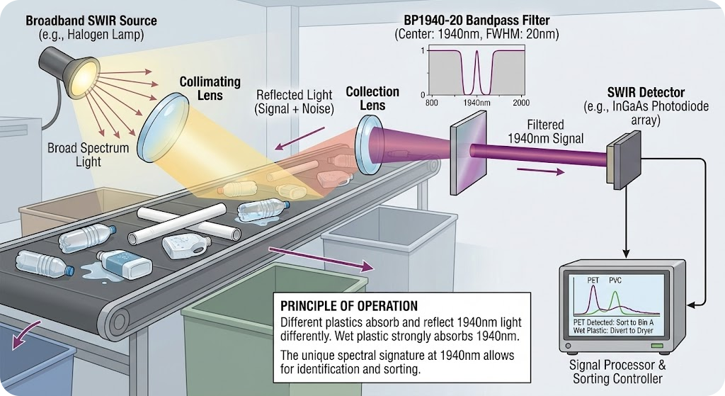 BP1940-20 Bandpass Filter - Plastic Sorting & Recycling