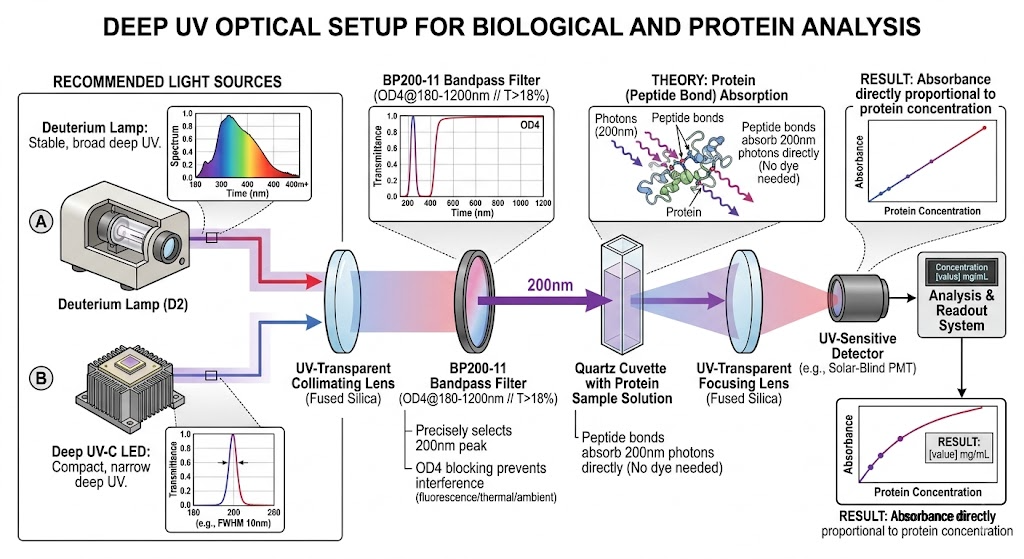 BP200-11 Bandpass Filter - Biological and Protein Analysis