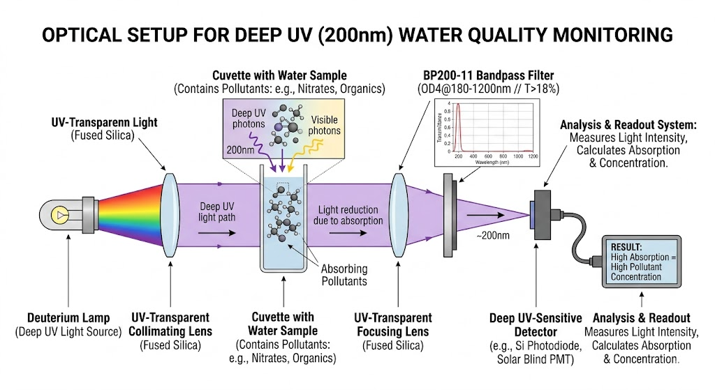 BP200-11 Bandpass Filter - Water Quality Monitoring