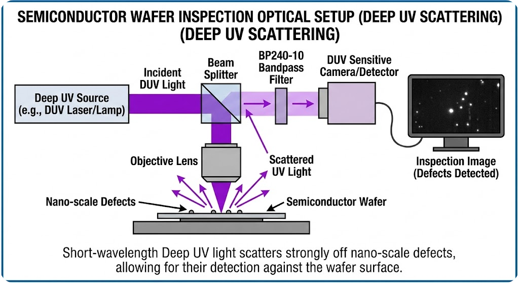 BP240-10 Bandpass Filter - Semiconductor & Industrial Inspection