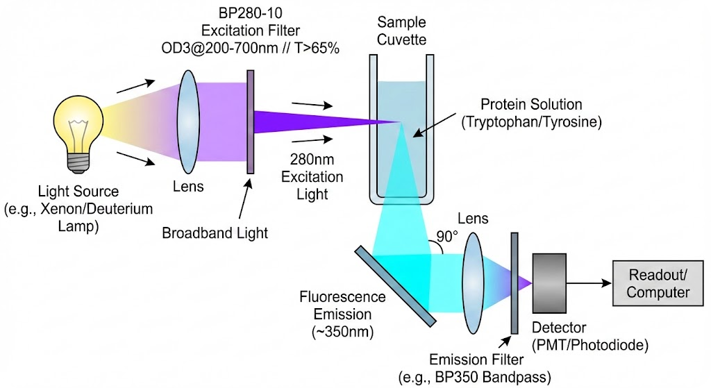 BP280-10 Bandpass Filter - Protein & Amino Acid Analysis