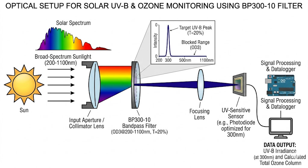 BP300-10 Bandpass Filter - Solar UV-B and Ozone Monitoring