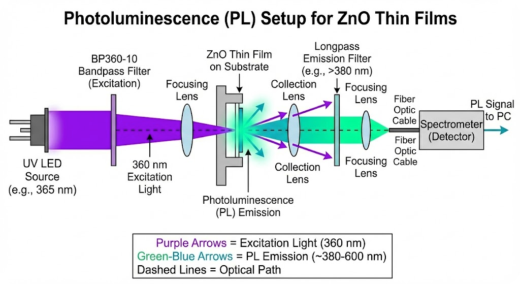 BP360-10 Bandpass Filter - Photoluminescence (PL) Studies