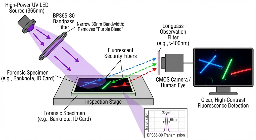 BP365-30 Bandpass Filter - Forensic & Security Inspection