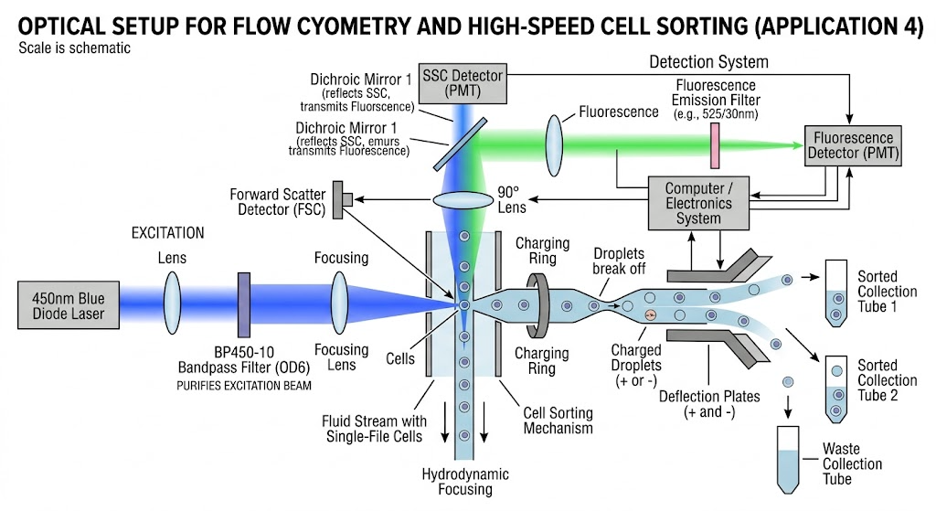 BP450-10 Bandpass Filter - Flow Cytometry (High-Speed Cell Sorting)