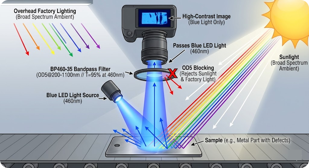 BP460-35 Bandpass Filter - Outdoor/High-Ambient Imaging