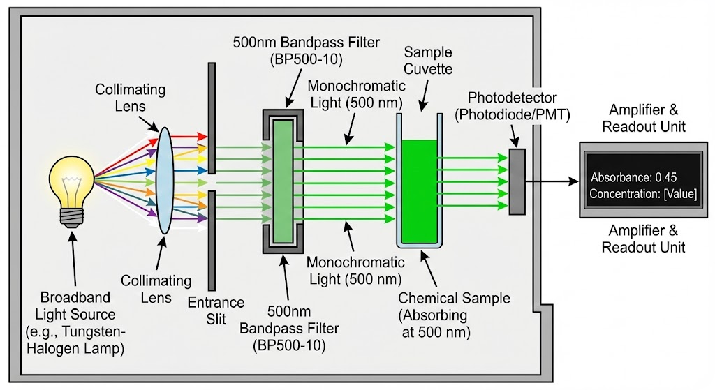 BP500-10 Bandpass Filter - Chemical Analysis (Spectroscopy)