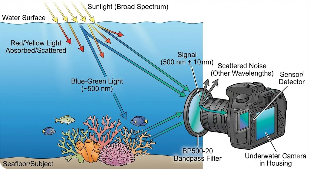 BP500-20 Bandpass Filter - Underwater Imaging
