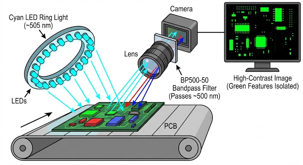 BP500-50 Bandpass Filter - Machine Vision