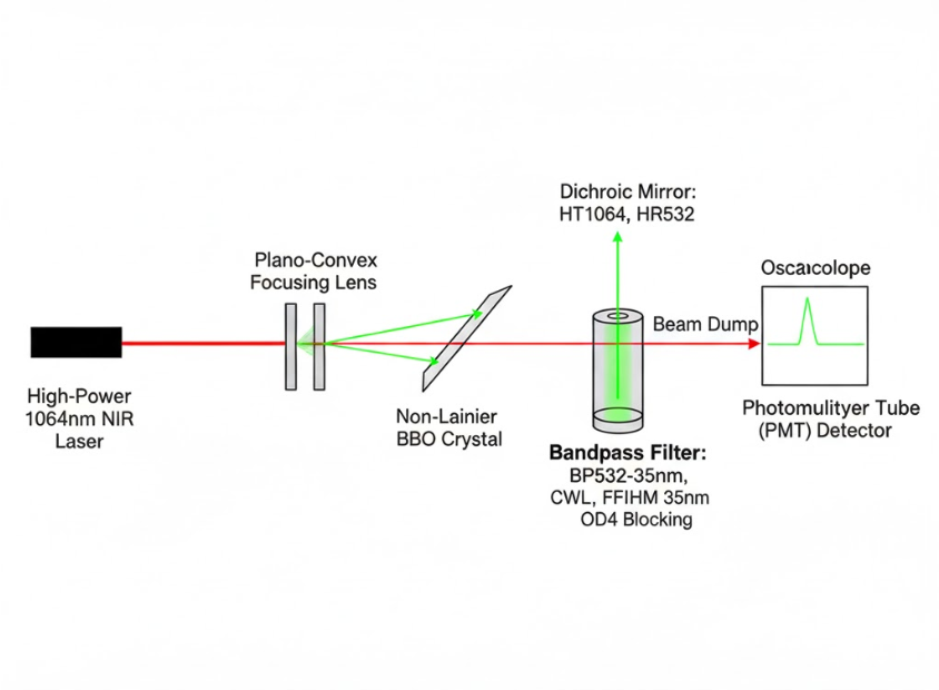 BP532-35 Bandpass Filter - Second Harmonic Generation (SHG)