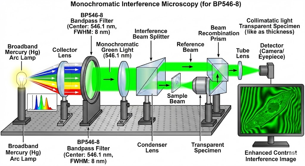 BP546-8 Bandpass Filter - Interference Microscopy
