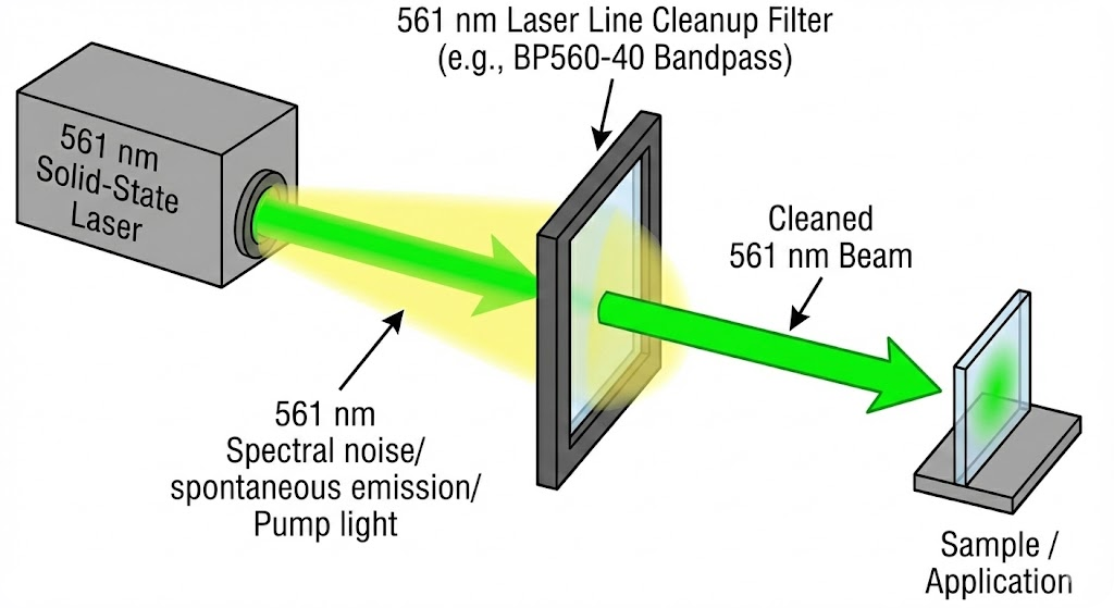 BP560-40 Bandpass Filter - Laser Line Cleanup