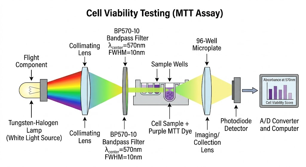 BP570-10 Bandpass Filter - Cell Viability Testing (MTT Assays)