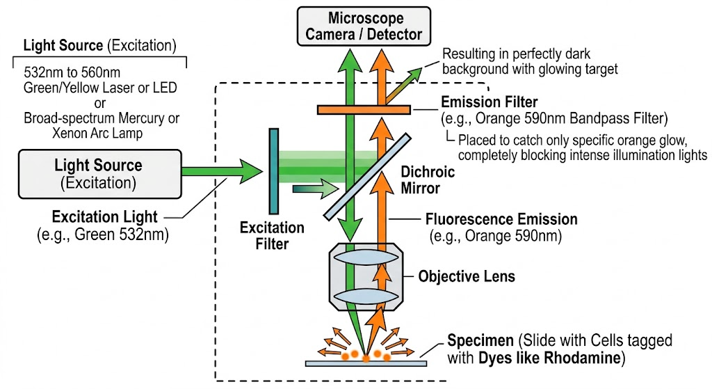 BP590-10 Bandpass Filter - Fluorescence Microscopy (Biology & Medical Testing)