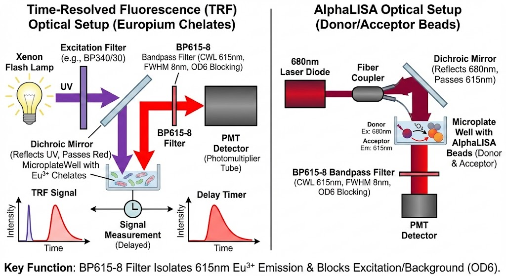 BP615-8 Bandpass Filter - Time-Resolved Fluorescence (TRF) & AlphaLISA