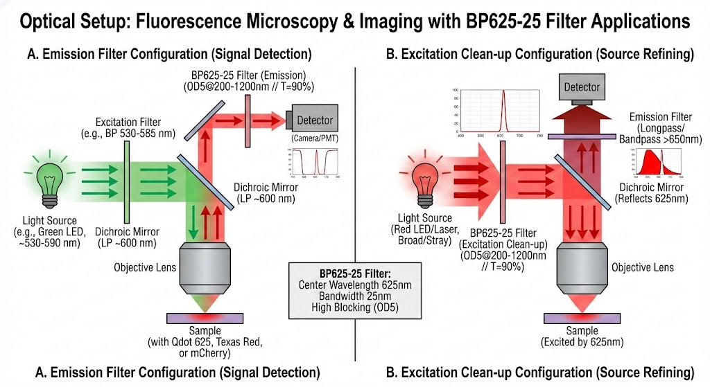 BP625-25 Bandpass Filter - Fluorescence Microscopy & Imaging