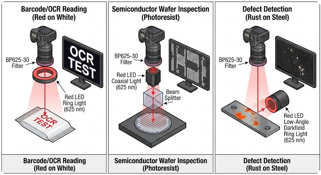 BP625-30 Bandpass Filter - Machine Vision & Industrial Inspection